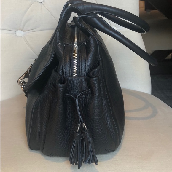 Cole Haan black pebbled leather hobo shoulder bag - Picture 6 of 8